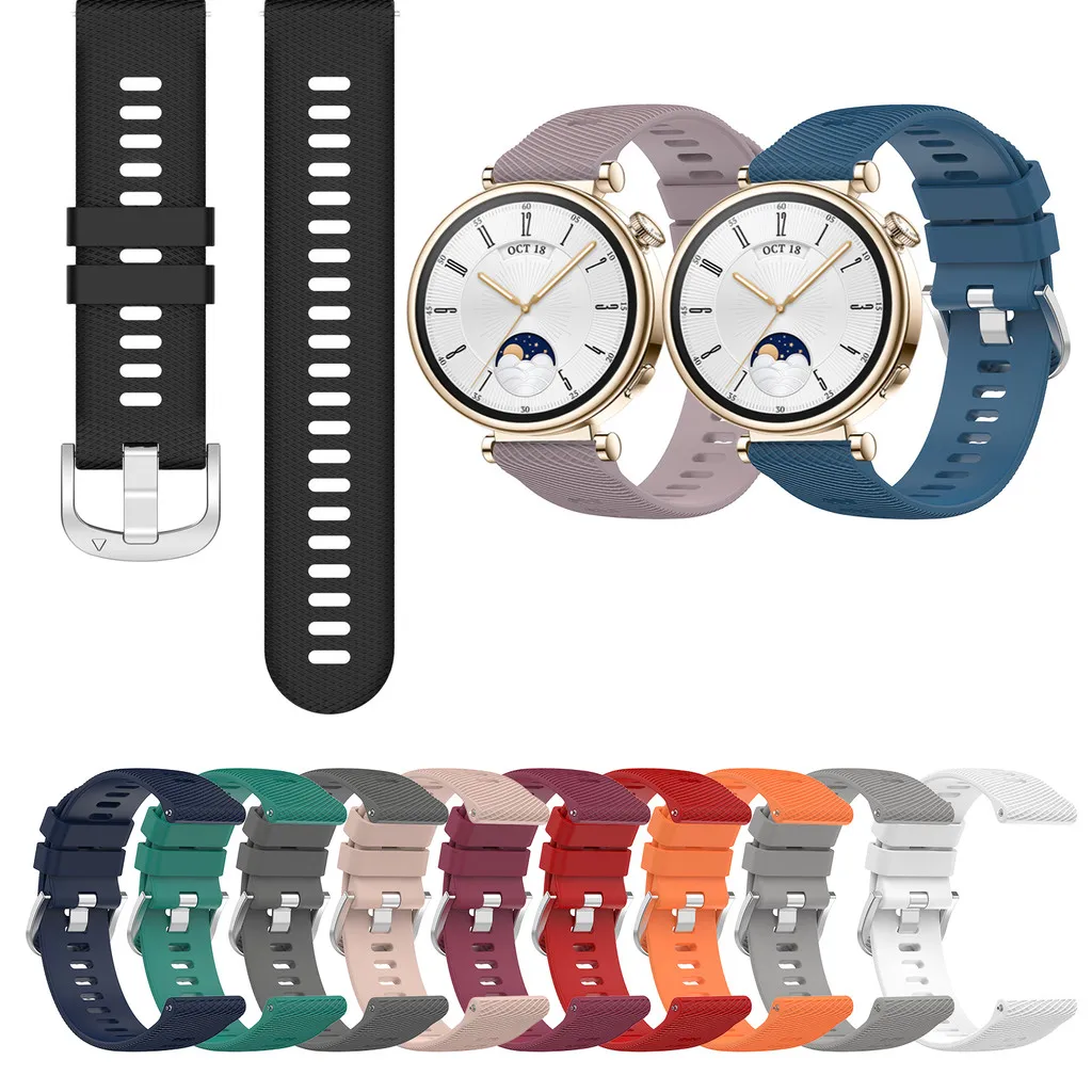 

Silicone Strap For Huawei Watch GT3 GT4 SE GT2 GT2e Watch4 Watch3 Pro GT 2 3 4 2e 41 42 43 46mm Simple Colors Smart Band