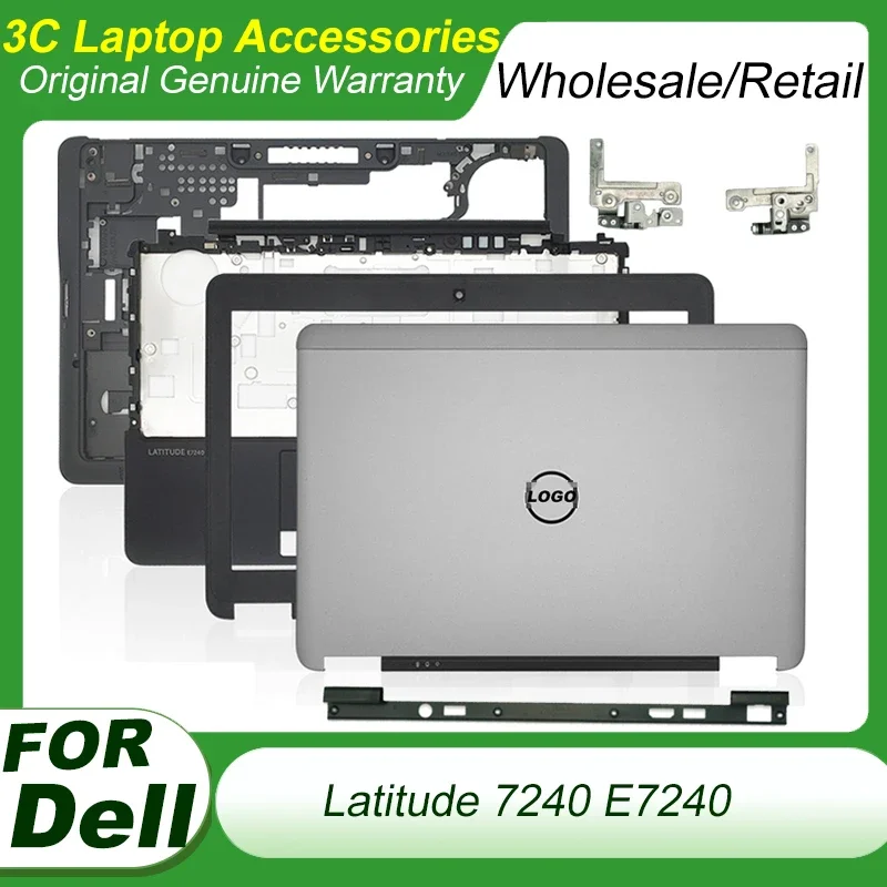 NEW Original For Dell Latitude 7240 E7240 Laptop LCD Back Cover Front Bezel Hinges Top Palmrest Bottom Case Cover 0WRMNK WRMNK