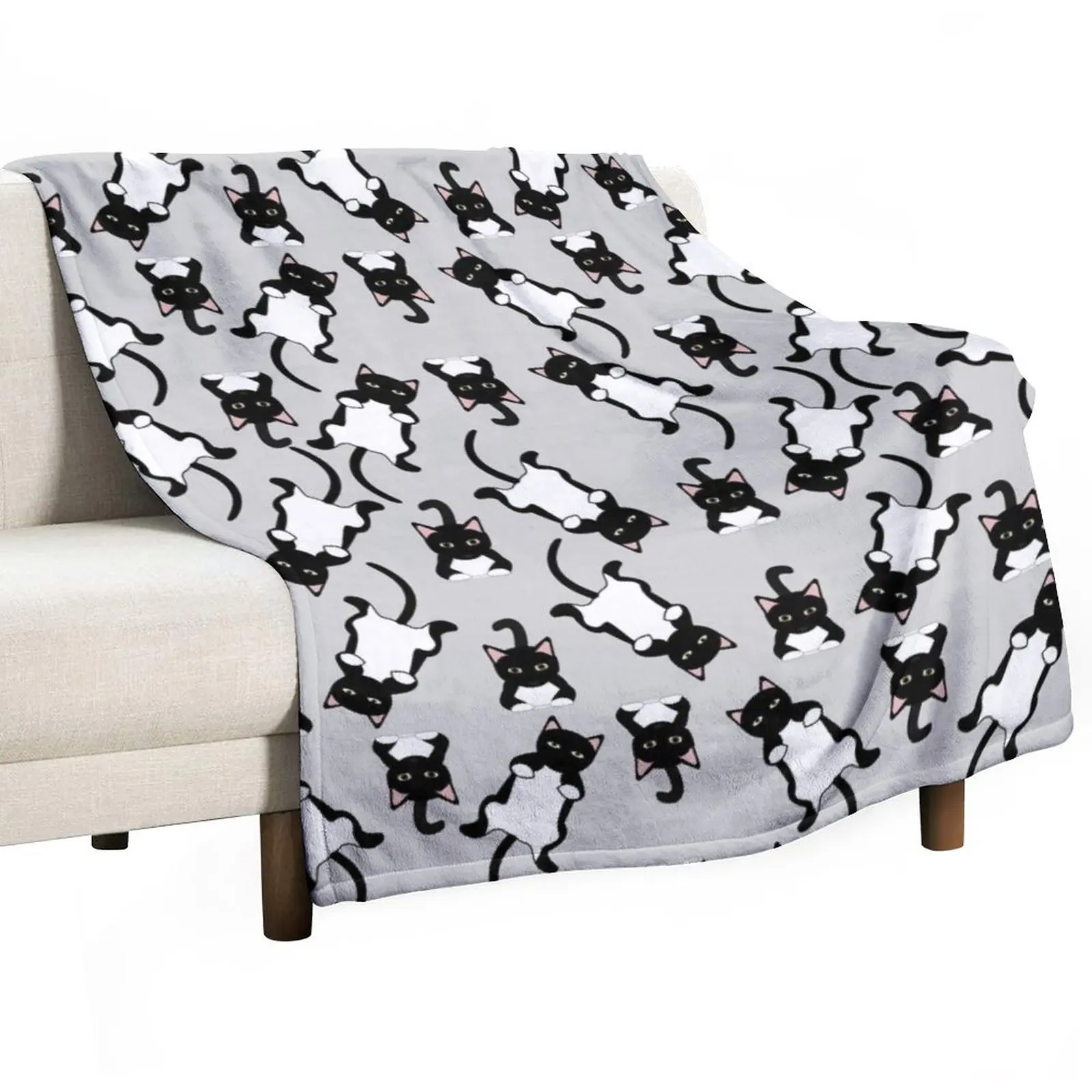 

Lazy cat pattern, cats Throw Blanket Flannels Blanket Blanket For Sofa Cute Blanket Large Blanket