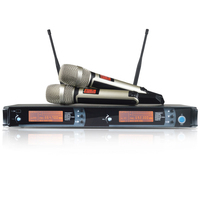 Professional SKM9000 2-Channel Handheld Headphone Lavalier Microphone SKM 9000 True Diversity Wireless Microphone