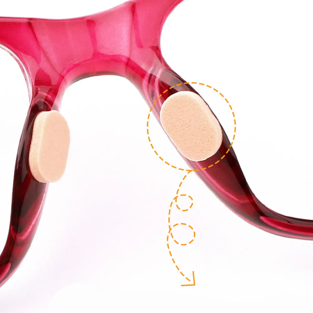 10Pcs Premium Sponge Nose Pads for Eyeglasses Sunglasses Spectacles Thick Anti-Slip Nose Bridge Risers Lift Height Fit