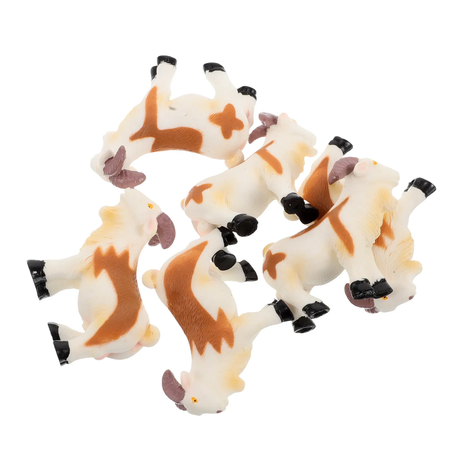 

6Pcs Realistic White Sheep Farm Animals PVC Mini Miniature Pastoral Scene Cake Decoration DIY Garden Tabletop Display