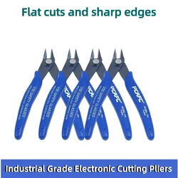 Sharp Jaws 5 Inch Scissors Blue Diagonal Pliers Electronic Pliers Plastic Water Nozzle Pliers Electronic Cutting Nozzle Pliers