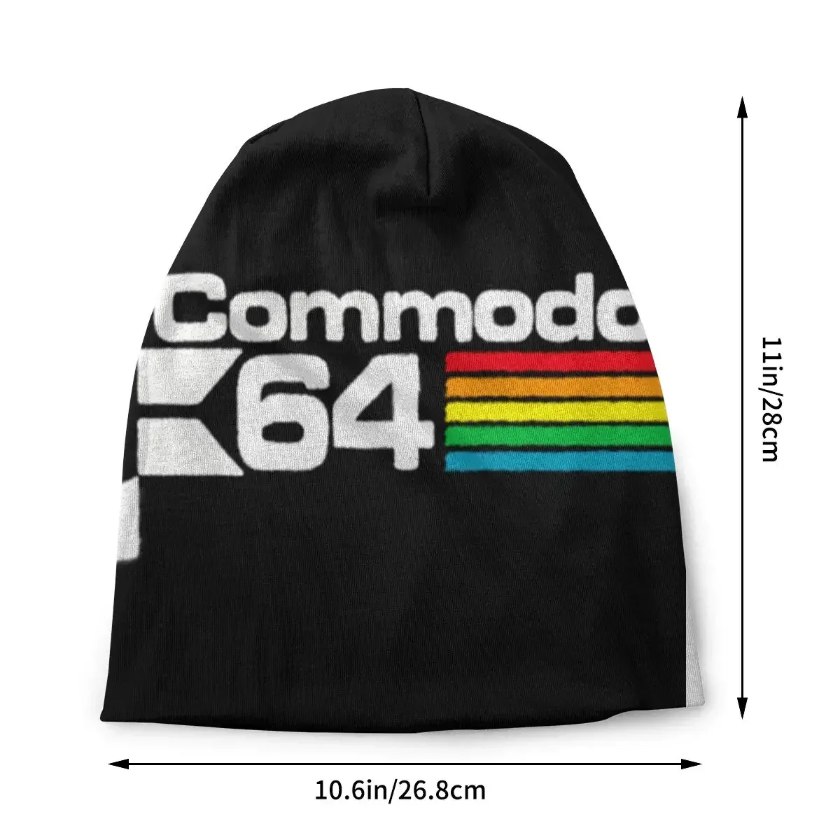 Commodore 64 Retro Classic Bonnet Femme Hip Hop Knitted Hat For Men Women Warm Winter C64 Logo Amiga Computer Beanies Caps