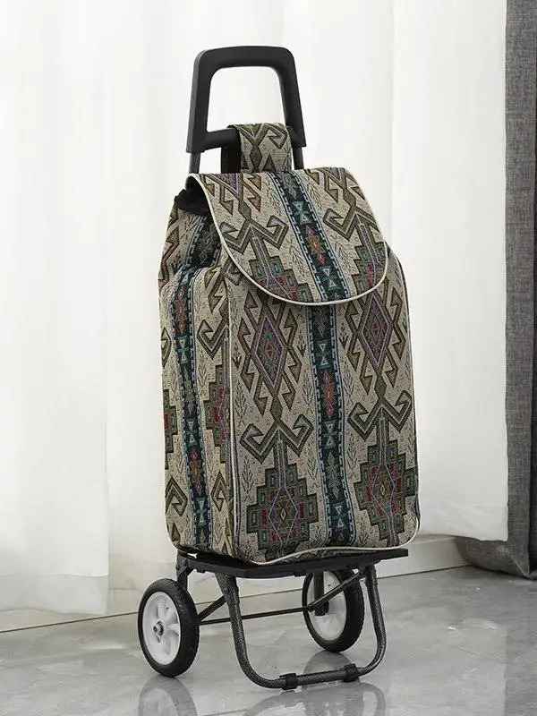 elderly-portable-shopping-cart-simple-hand-pulling-shopping-carriage-vegetable-buying-cart-retractable-handle-stainless-steel