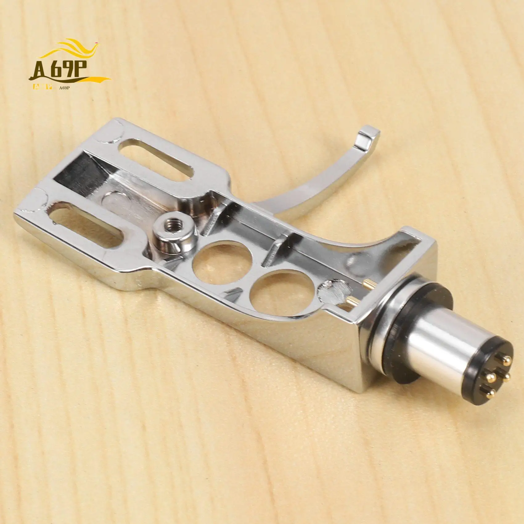 

A69P-Universal LP Disc Record Player Phono Turntable Headshell 4-Pin Aluminum Alloy With OFC Leadwires For Direct-Drive Turntabl