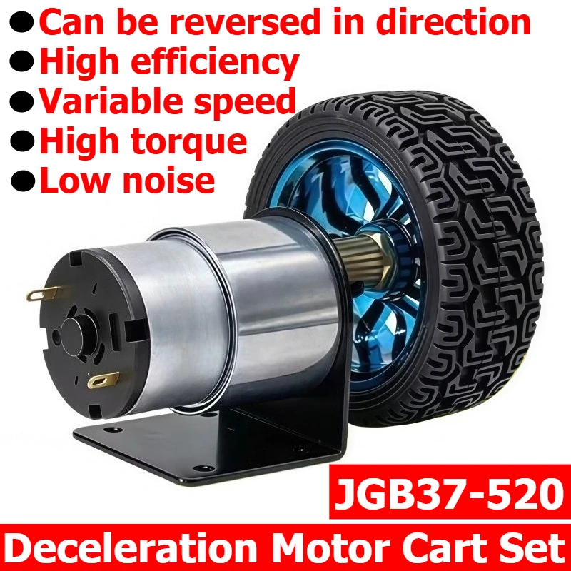 JGB37-520 DC Speed Reducer Motor Intelligent Trolley Kit, High Torque, Low Noise, Low-speed Motor