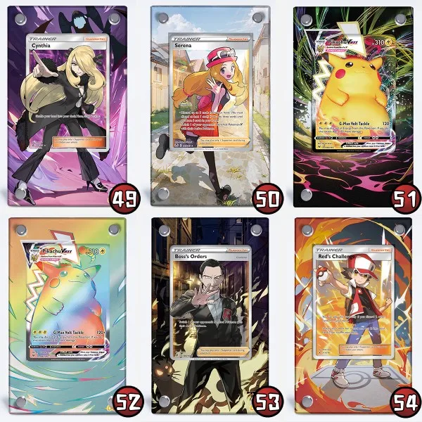 PVC Expansion Card Brick PTCG Anime Trainer Acrylic Collection TCG Card Display Stand Does Not Include Cards Game Gift