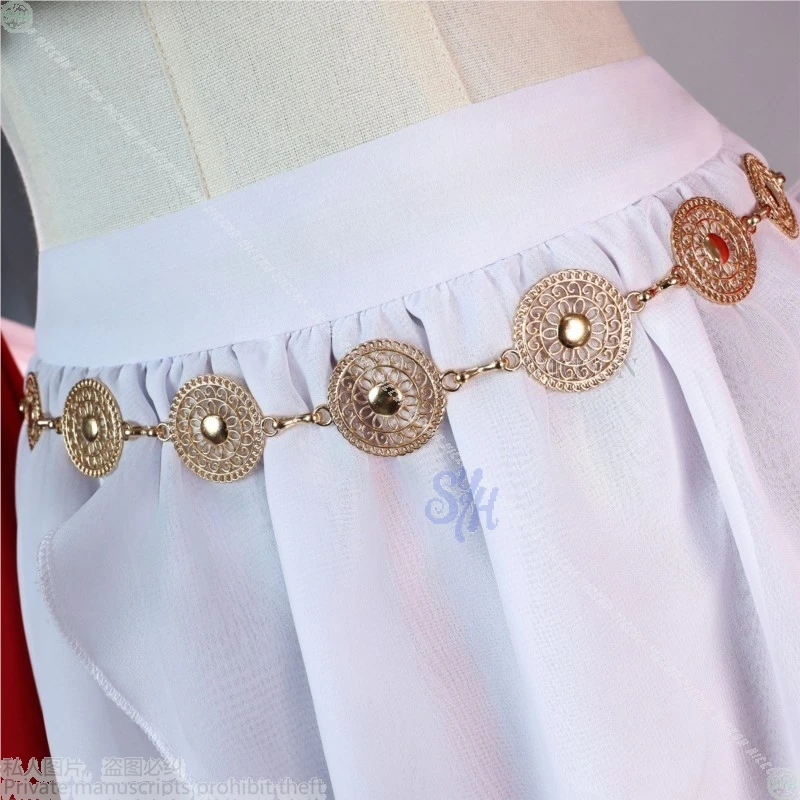 أزياء أنيمي يوميات الصيدلي التأثيرية ، زي الرقص تحت القمر الأحمر ، فستان جميل ، شعر مستعار حافو ، حفلة الهالوين