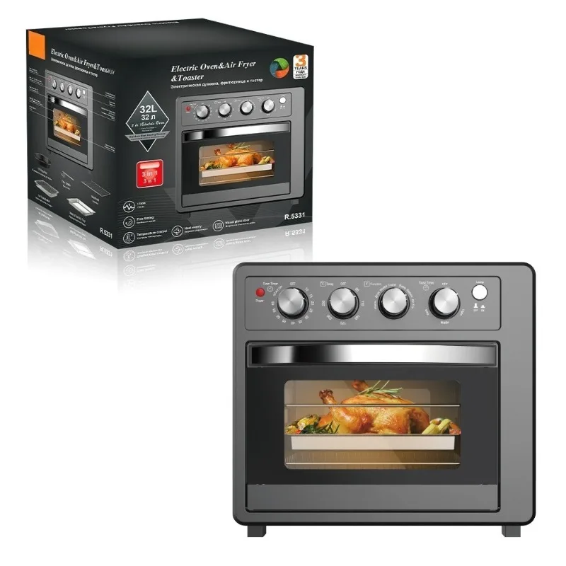 Large capacity oven household high power three-in-one multi-functional air fryer spit driver 25L