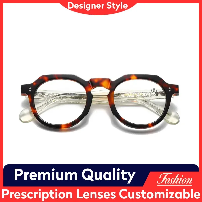Global Trade True Vintage Japanese Revival Trend Retro Round 504 Hand Made Acetate Glasses Frame Men Women Eyeglasses Frames