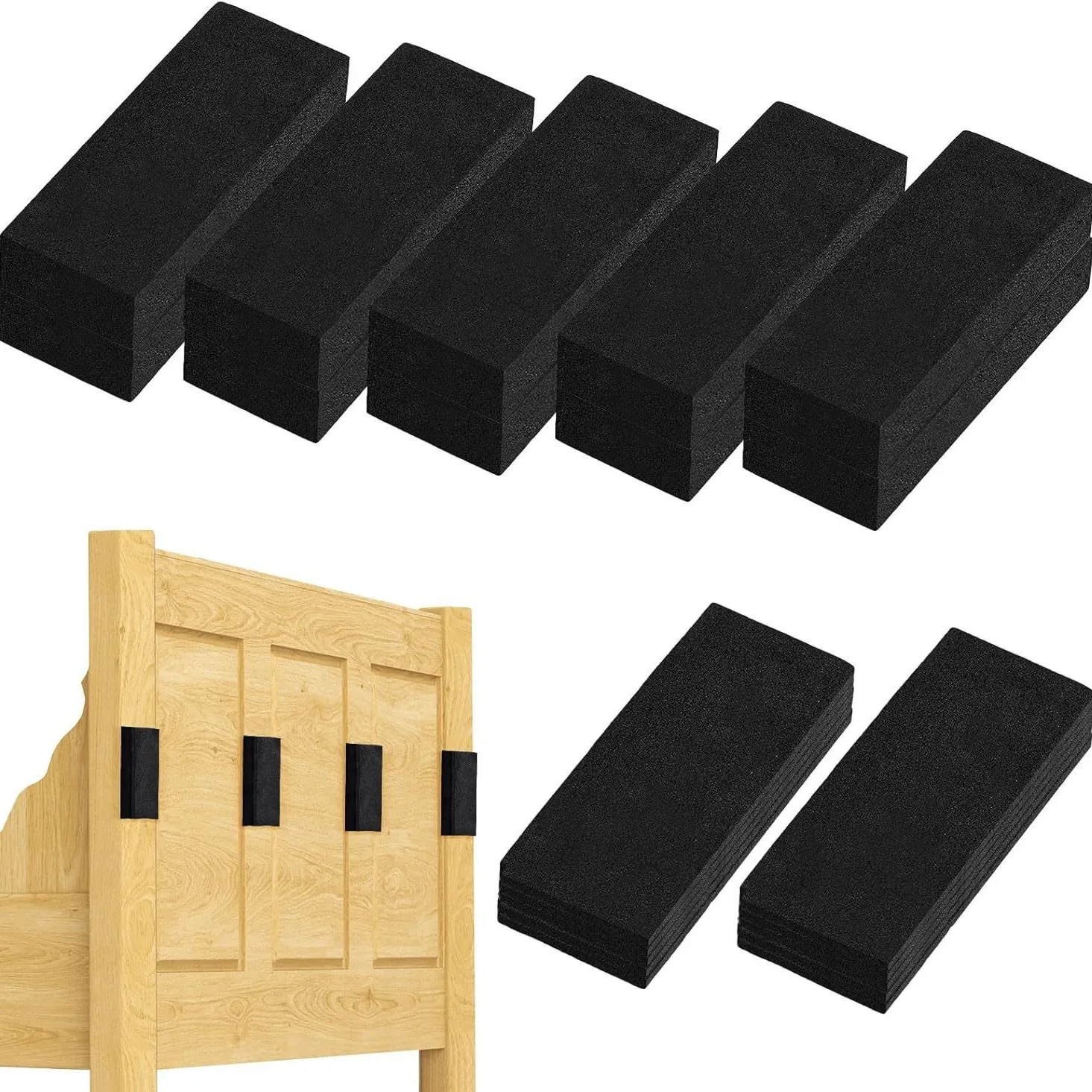 【20 Pcs Extra Thick EVA Sponge Bumpers】Self-Adhesive Bed Corner Guards, Furniture Padding for Headboard, Wall,Table Protection