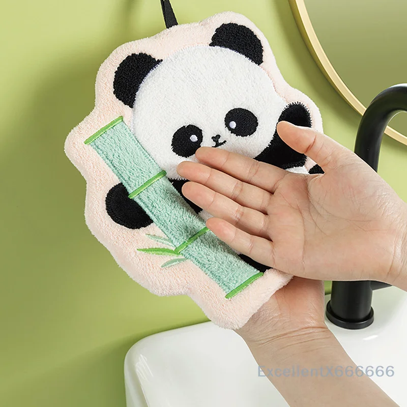 Multi-Purpose Towel for Kitchen And Bathroom Home Use Cute Panda Hand Towel Absorbent Quick-Dry Thickened
