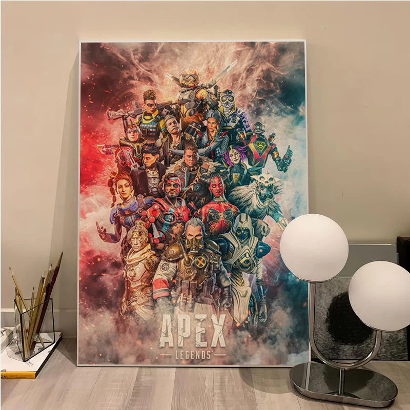 Apex Legends Game Anime Posters Kraft Paper Sticker DIY Room Bar Cafe Nordic Home Decor