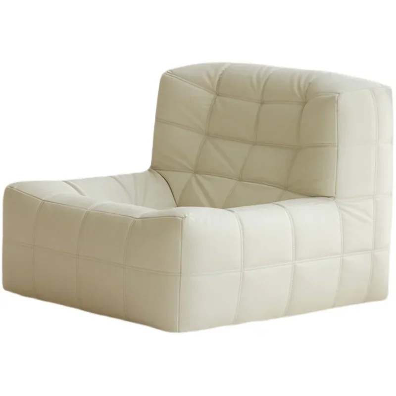 

French retro style, lazy sofa chair waffle, living room single leisure chair, small apartment balcony recliner