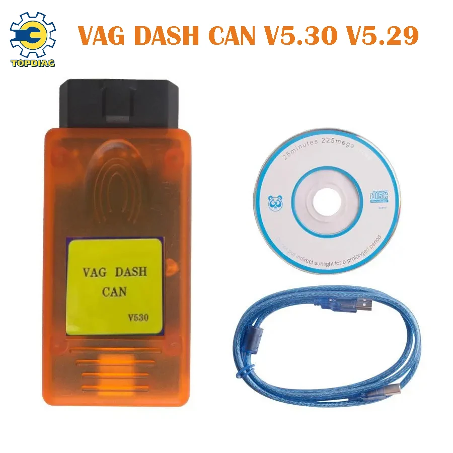 for VAG DASH CAN V530 OBD2 Car Diagnostic Tools V5.29 V5.30 Dashboard Immobilizer Mile-age Correction for VAG Vehicles