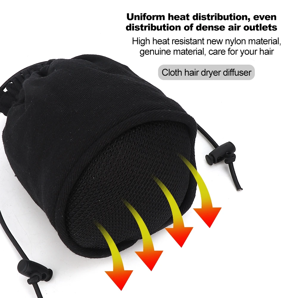 Pano profissional secador de cabelo difusor macio distribuição calor ventilador capa anti frizz encaracolado estilo cabelo acessório para casa