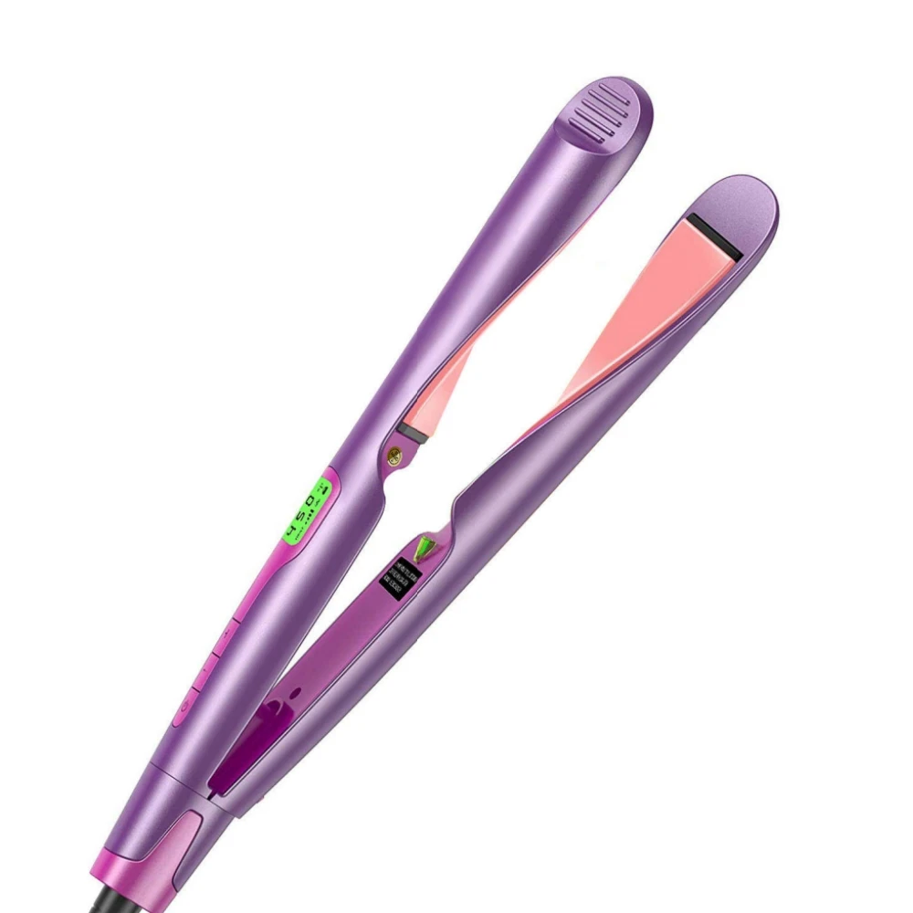 

2-in-1 Ceramic Curling Iron Adjustable Temperature LCD Display Portable Spiral Wave Automatic Electric