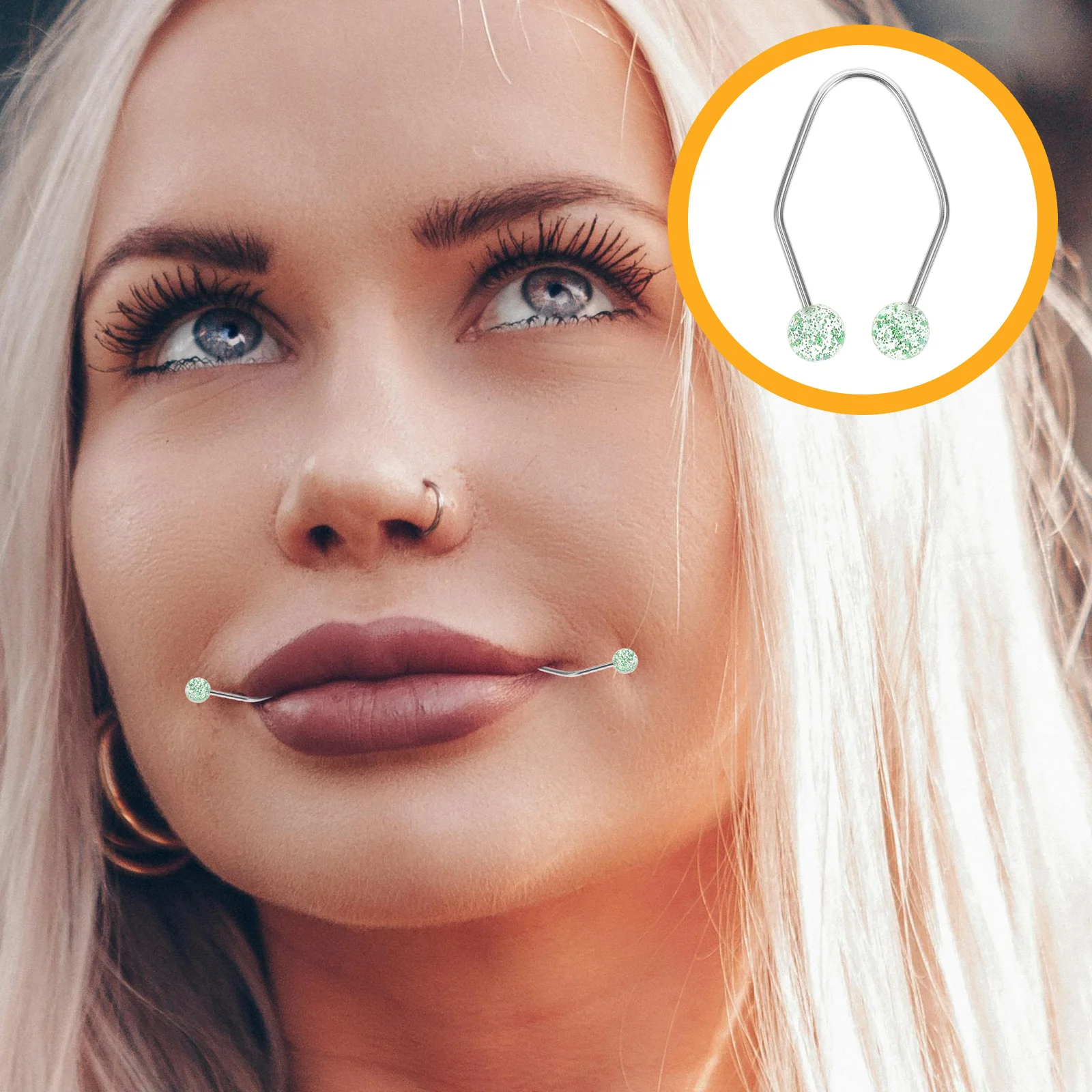 

1Pair Dimple Maker Face Trainer Metal Safe Material Comfortable Fit for Cheek Dimple Creation Natural Smile Tool