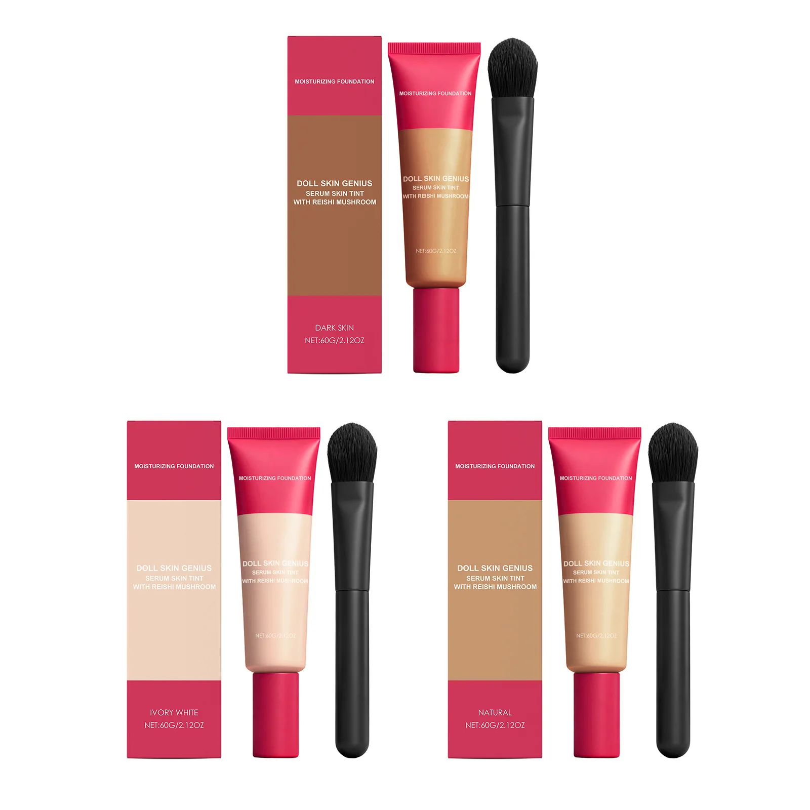 Lichtgewicht gladde vochtinbrengende foundationcrème Natuurlijke naaktlook Oliecontroleerende matte verhelderende voedende foundationcrème