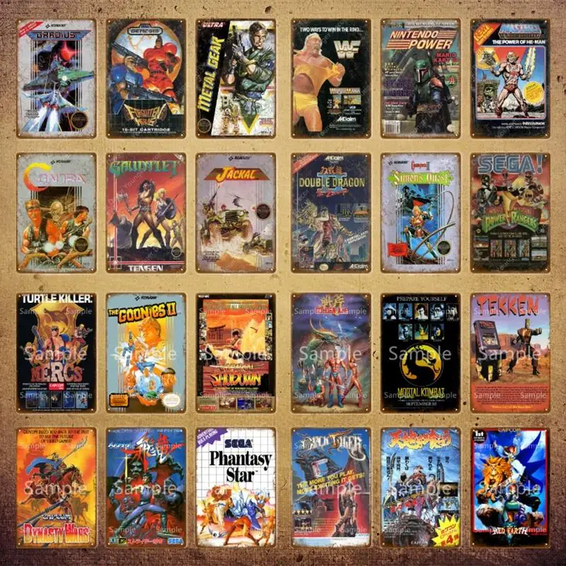 Video Game Vintage Metal Sign Gamer Room Home Decoration Jackac Wall Poster Gift for Kid Men Living Room Plaque