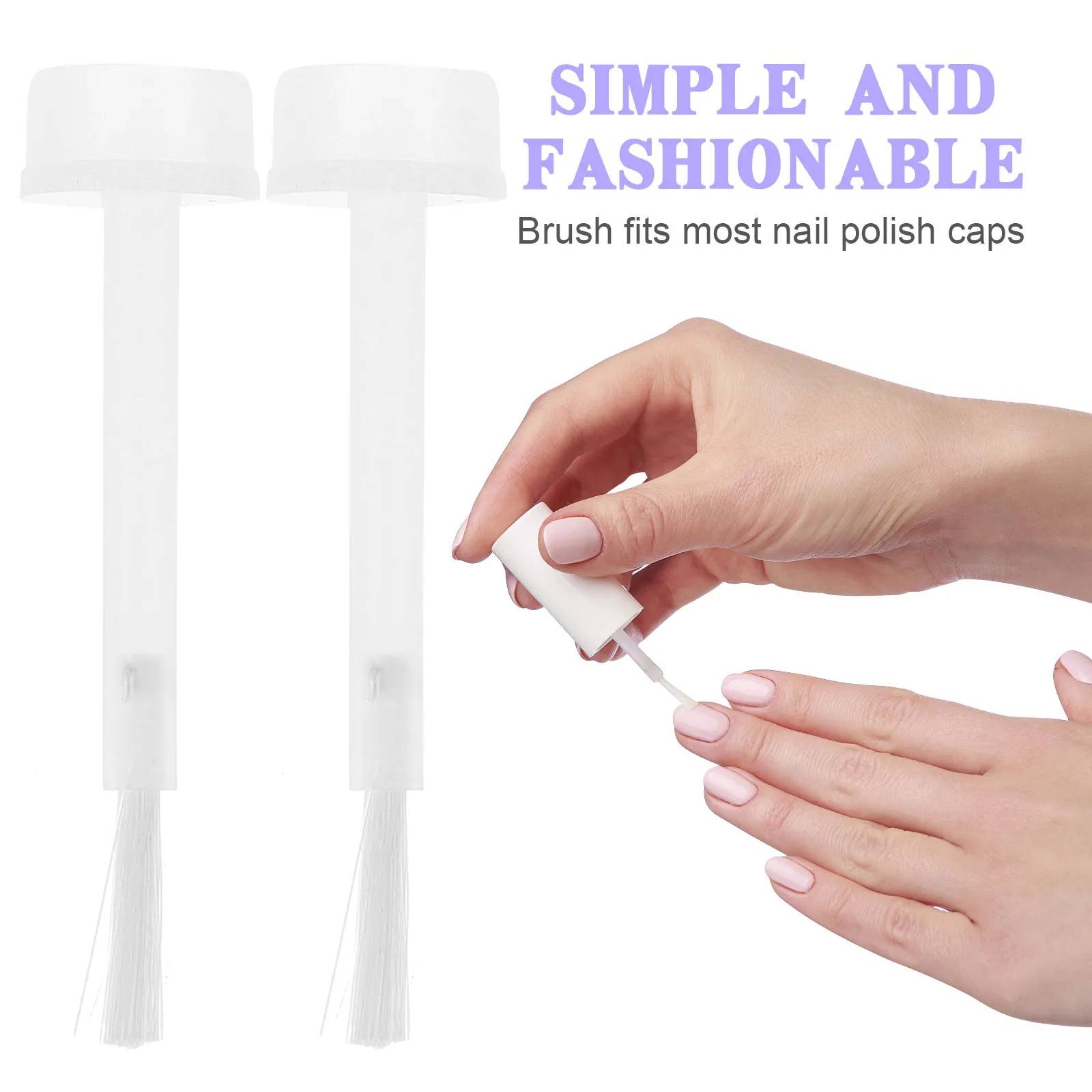 100Pcs Nail Polish Brush Replacement Set Ultra Soft Delicate Bristles for Smooth Application Manicure Nail Art Tool Gel Polish