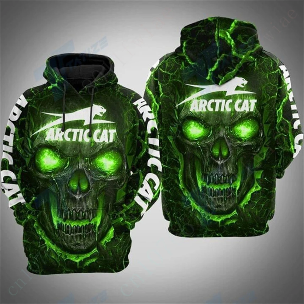 Arctic Cat-Sweat-shirt Harajuku pour hommes et femmes, sweats à capuche zippés décontractés, sweats à capuche Anime, pull essentiel, impression 3D, vêtements unisexes