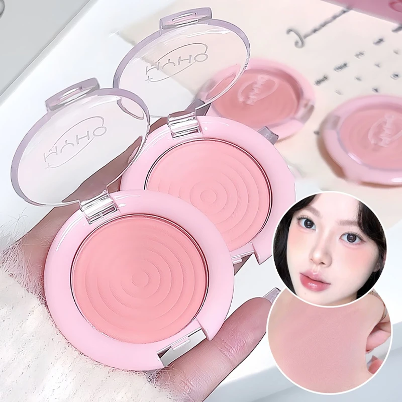 1Pc Monochrome Blush Face Mineral Pigment Peach Orange Nude Pink Matte Natural Blush Contour Shadow Cheek Blusher Cosmetics