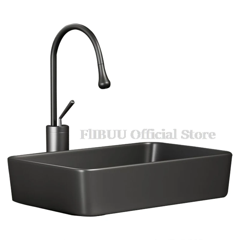 Ceramic Bathroom Vessel Sink Bowl Above Counter Art Single Sink Bowl Lavatory Wash Hand Basin Countertop Porcelain Wash Basin