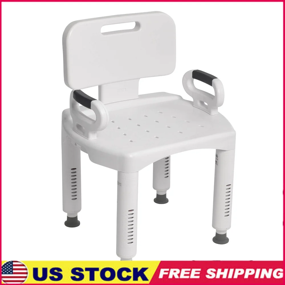 

Стул для душа премиум-класса со спинкой и подлокотниками. Легкое регулируемое сиденье для ванны. Нескользящие ножки. Регулировка высоты без инструментов. Безопасная мобильность.