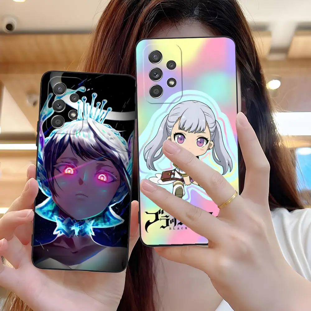 Custodia per telefono Black Clover Noelle Silva per Samsung Galaxy M55 54 42 35 34 33 32 23 22 15 14 13 12 F55 5G Colore protettivo Bello