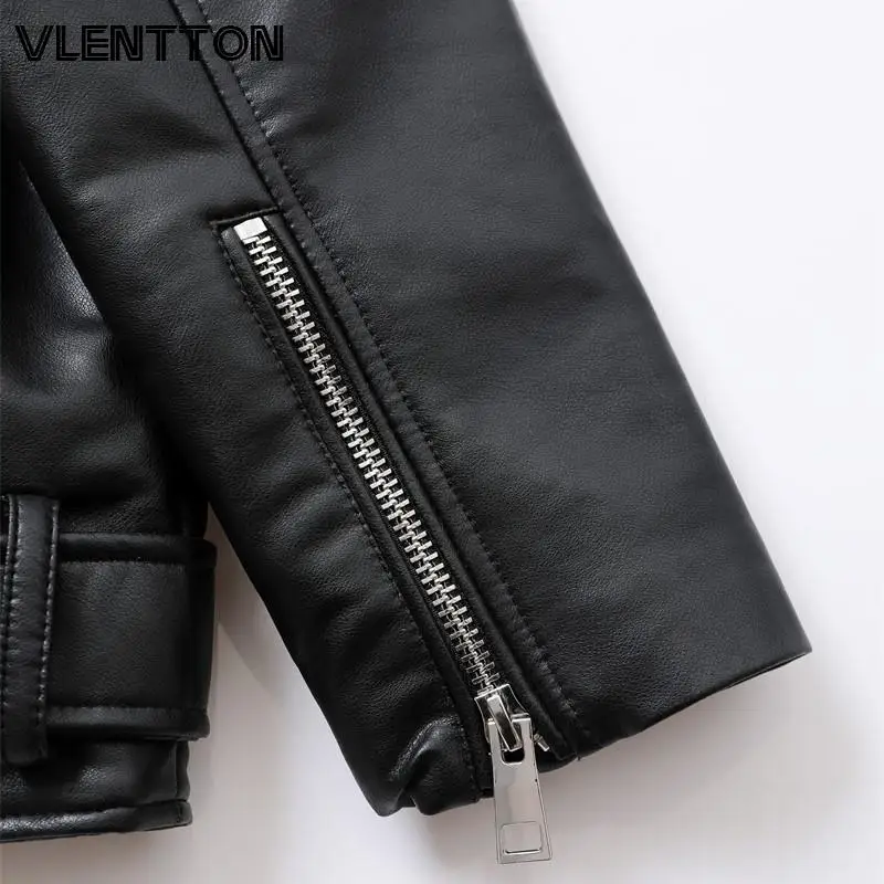 2024 Spring Autumn Women Fashion PU Imitation Leather Loose Zipper Jacket Coat Female Belt Pocket Solid Simple Casual Tops