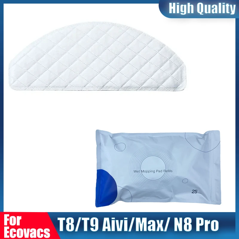 

Disposable Pre-Moistened Mop Pad for Ecovacs Deebot T8/T9 Aivi/Max/N8 Pro Robot Vacuum Cleaner Spare Part Replacement Accessory