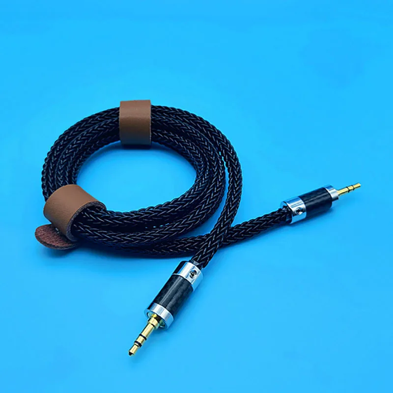 16 strand thick OCC AUX car audio 3.5mm pair recording cable, 3.5mm pair audio 3.5mm pair male headphone amplifier cable