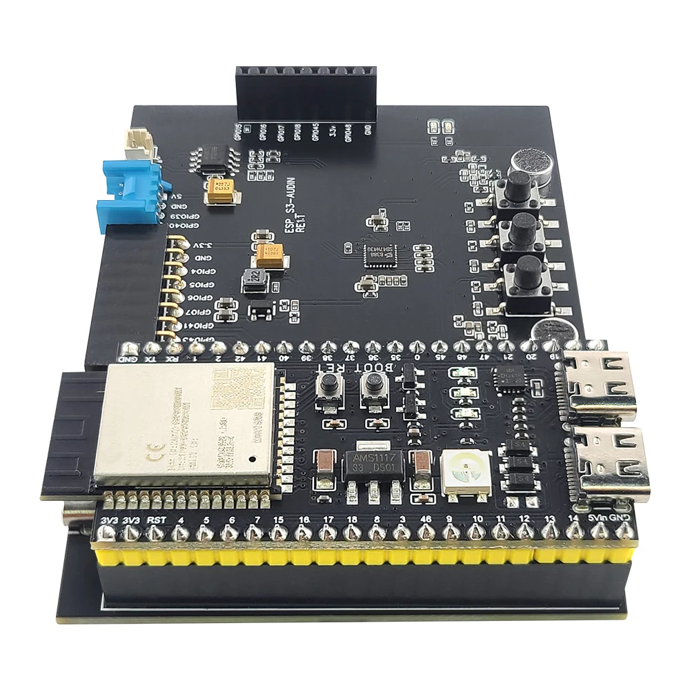 ESP32-S3 Development Board Kit for AI Voice Interaction with 192kHz Microphone Speaker BT Wifi Module N16R8 DIY GPIO SPI ES8388