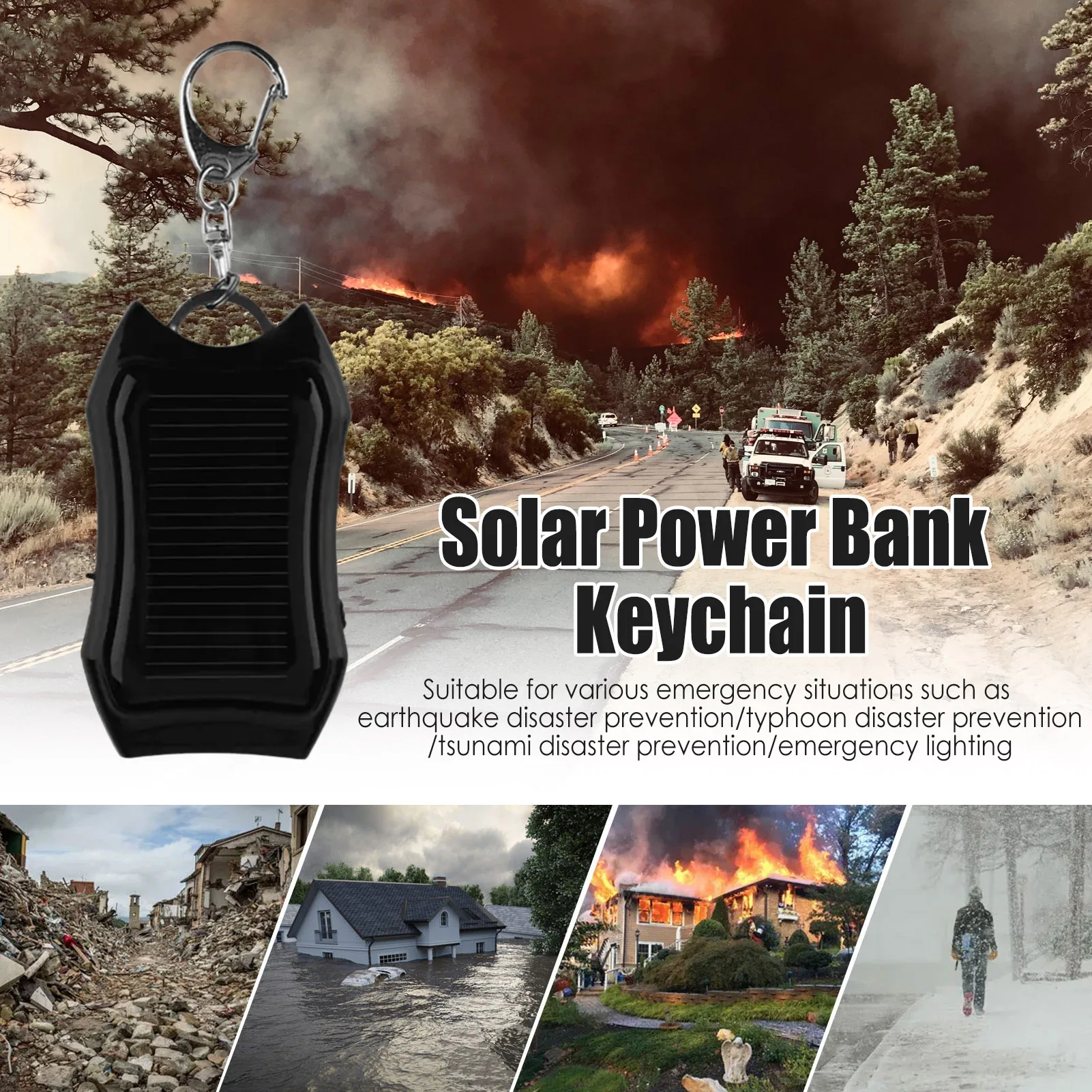 Solar Power Bank 1500mAh Large-capacity Battery Small Solar Charger 1500mAh Large-capacity Battery Mini Portable Battery With