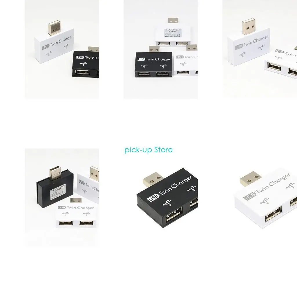 

Q5WA USB Hub Adapter Converter Male To Twin Dual 2 Port For PC Computer Accessory USB 2.0 Splitter Hub 2 USB 2.0 Port