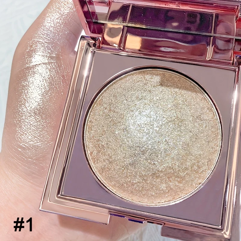 Surligneur imperméable Compact – Lueur rayonnante longue durée, couverture complète, finition scintillante éblouissante pour tous les tons de peau