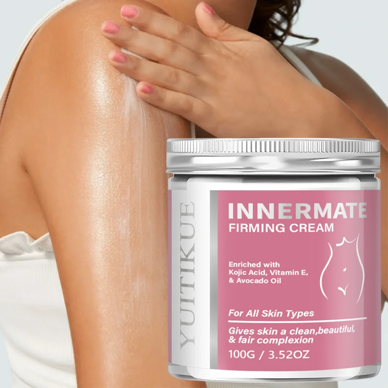 Crema Reafirmante Íntima Yuitikue, 100g, con Ácido Kójico, Vitamina E y Aceite de Aguacate para una Piel Suave, Luminosa y Tonificada