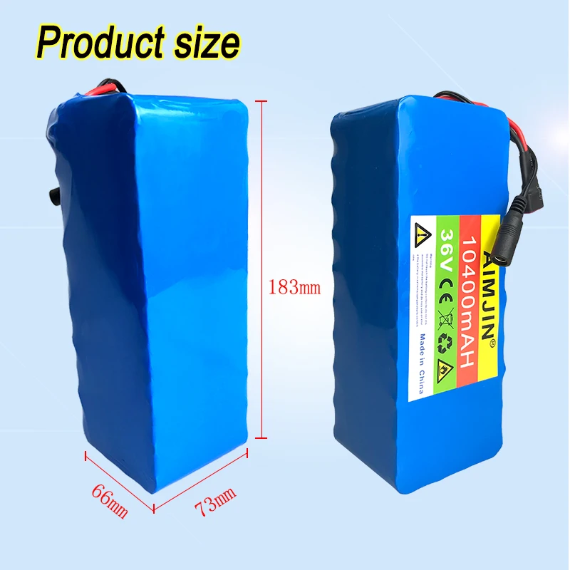 36V Battery Pack 10400mAh 10S4P lithium batteries 18650 10.4Ah 600W 500W 450W 350W 250W for E-bicycle Electric Car Kick Scooter