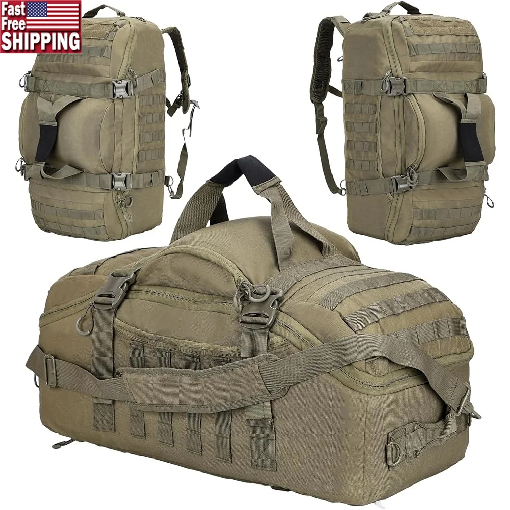 

Tactical Duffle Gym Bag Sports Travel Backpack Military Luggage Overnight Weekend Bag Outdoor Camping Hunting Fitness Activities