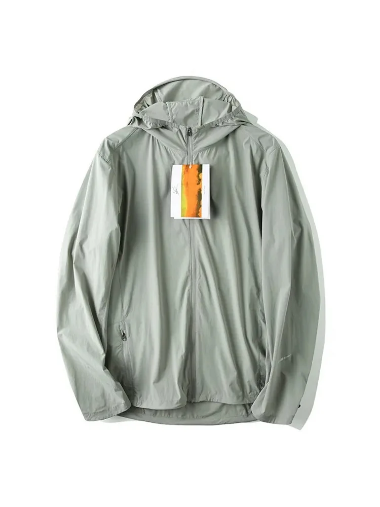 

Новая усовершенствованная легкая эластичная солнцезащитная куртка для активного отдыха и спорта, мужская летняя повседневная куртка с капюшоном