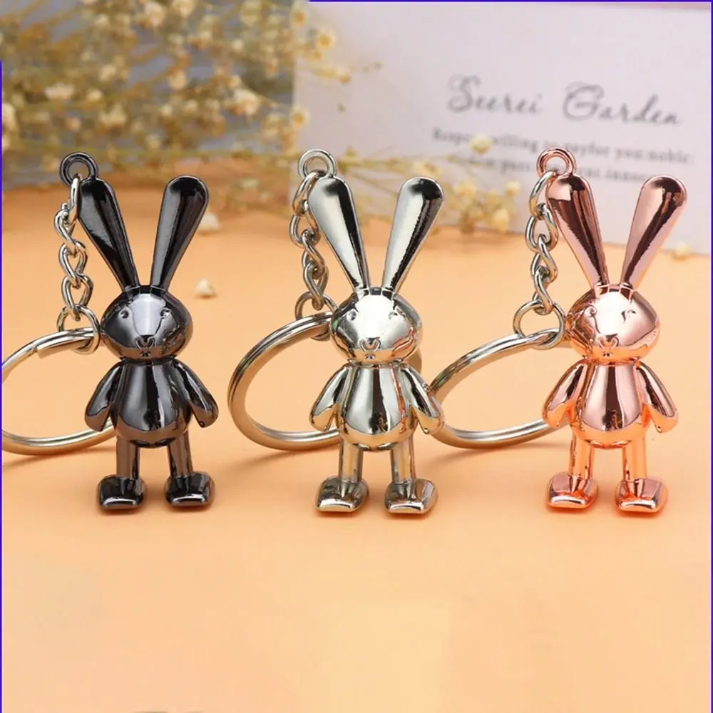 Cartoon Minimalist Niche Design Children's Toys Gift Bag Pendant Female Doll Keychain Korean Metal Keychain Rabbit Gift Key Ring