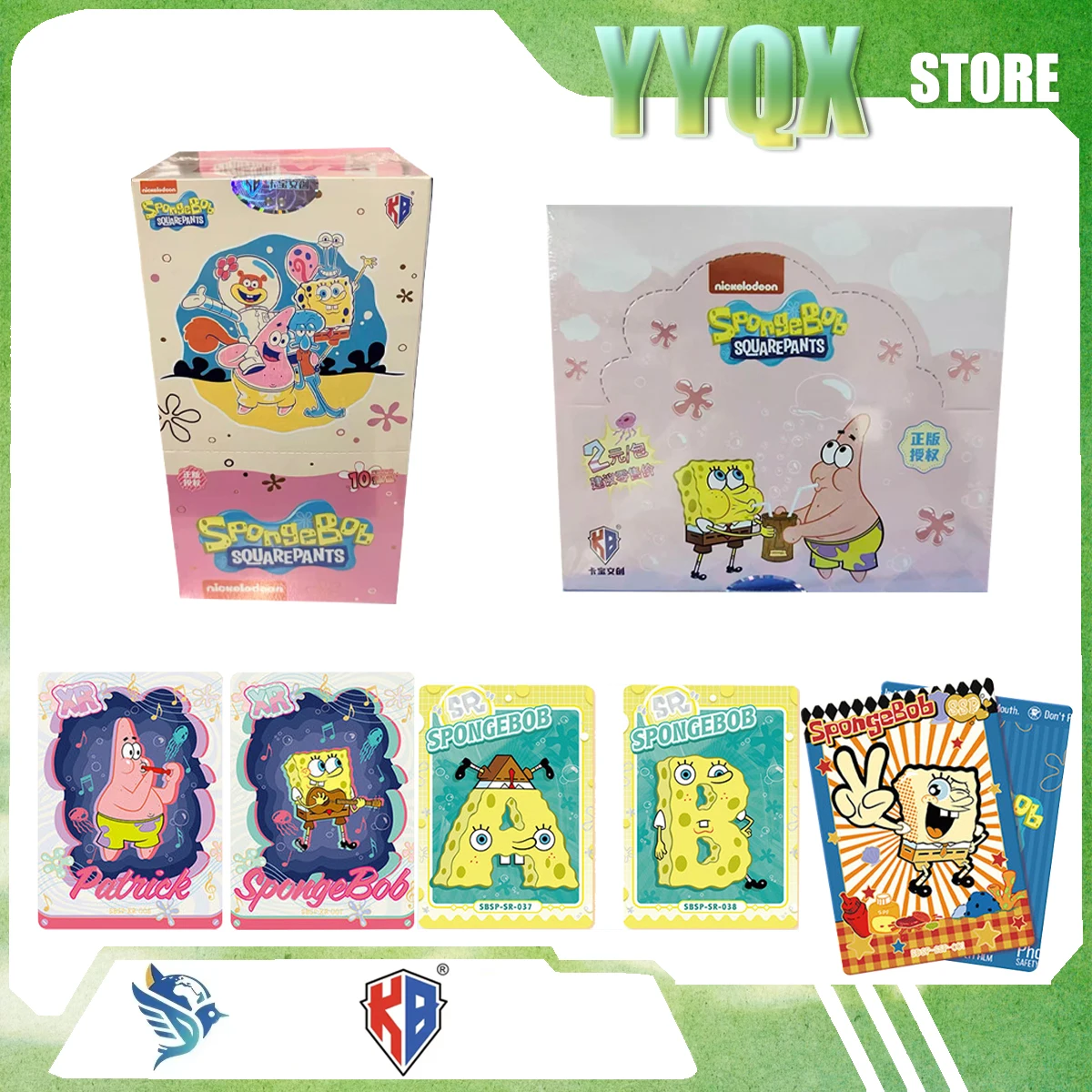 KABAO 2026 NEW ‌SpongeBob SquarePants Collection Card Peripheral Animations Cartoons Comics Surprise Gifts Cute Games Ornaments