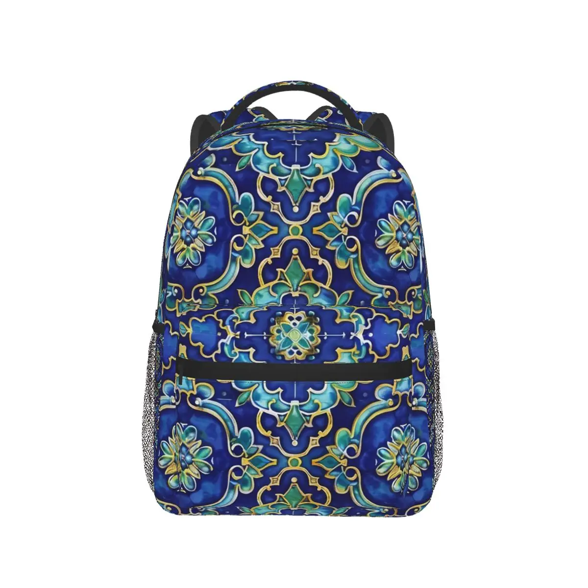 

Elegant Teal And Blue Cloisonne Seamless Backpack Hot Sale Daypack Large Capacity Kid BookBag School Bag Shoulder Bags Men Women