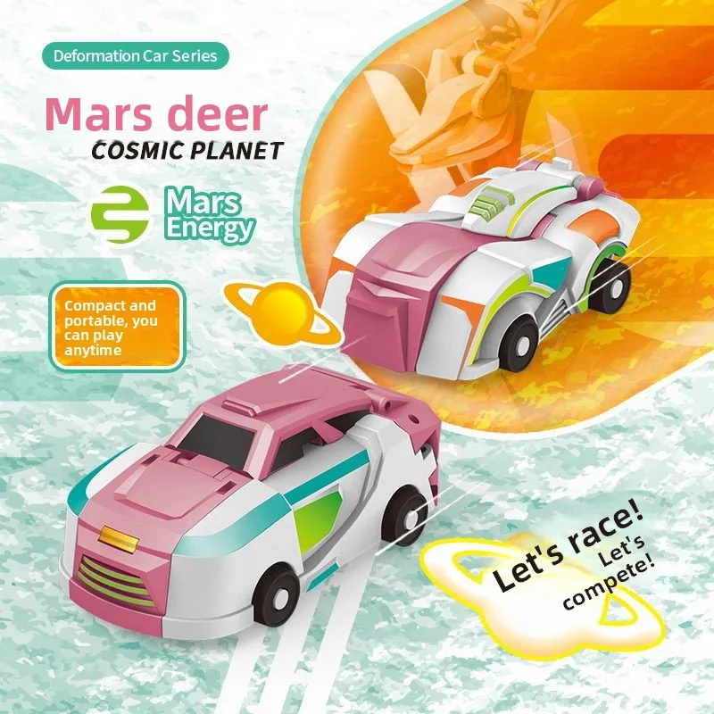 Genuine Kabao Car God Mars Deer Magnetic Collision Combination Deformation Car Robot 2-in-1 Boys and Children's Toys