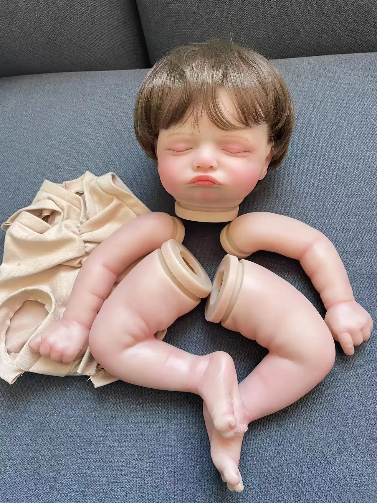 19inch Rosalie Newborn Baby Reborn Doll Kit Baby Lifelike Soft Touch Already Painted Unfinished Doll Parts