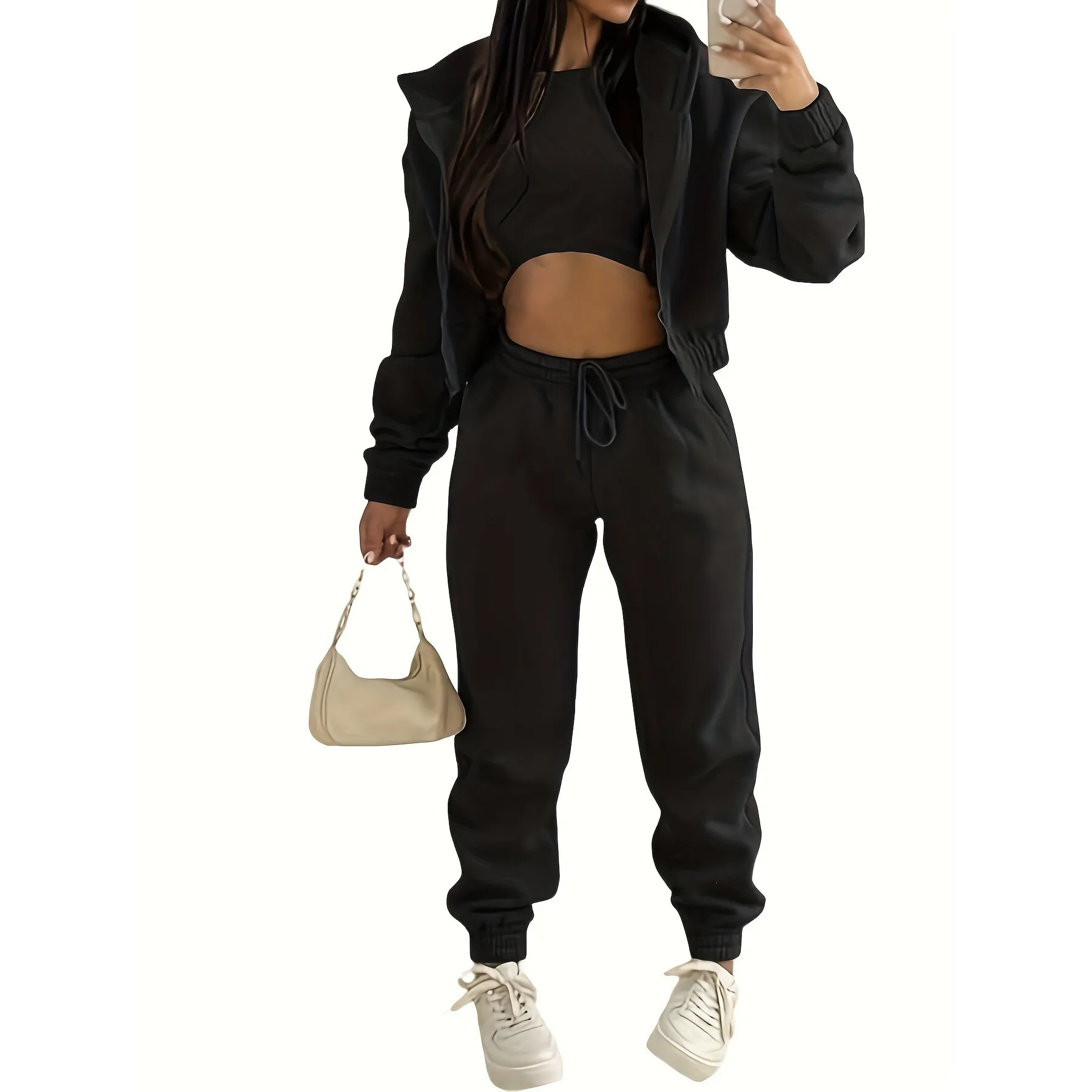 

Hooded Sweatshirt Set Women's Fashion Summer Outfit Cross-Border J 47291 Comfortable Breathable Casual Style Student Uniform