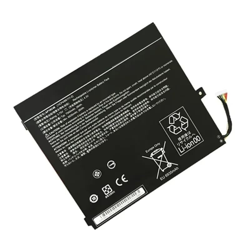 Imagem -02 - Bateria do Portátil Ap16c46 para o Interruptor do Aspirador de Acer 10 v Sw5017 1icp4 68 1112 Ap16c56 3.8v 28wh 7360mah