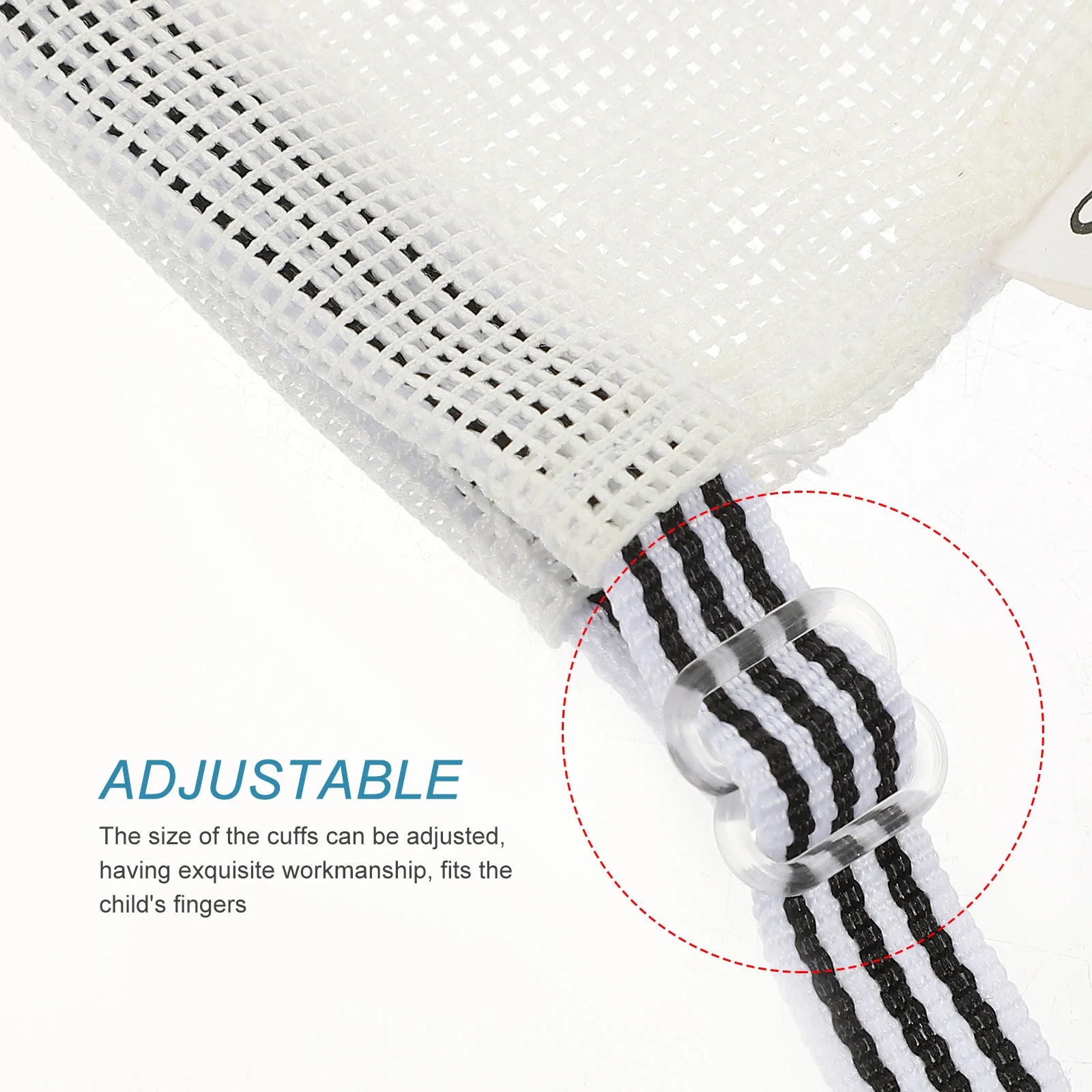 

2 пары защиты пальцев от царапин для младенцев, остановка сосания большого пальца, высококачественная дышащая ткань, регулируемая манжета, защита для младенцев